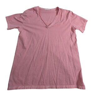 ANONYM Women's Pink‎ V-Neck T-Shirt Pima Cotton Made in Peru Size M READ